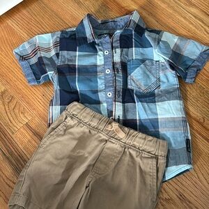 Ben Sherman 3T plaid khaki outfit (lightly used)